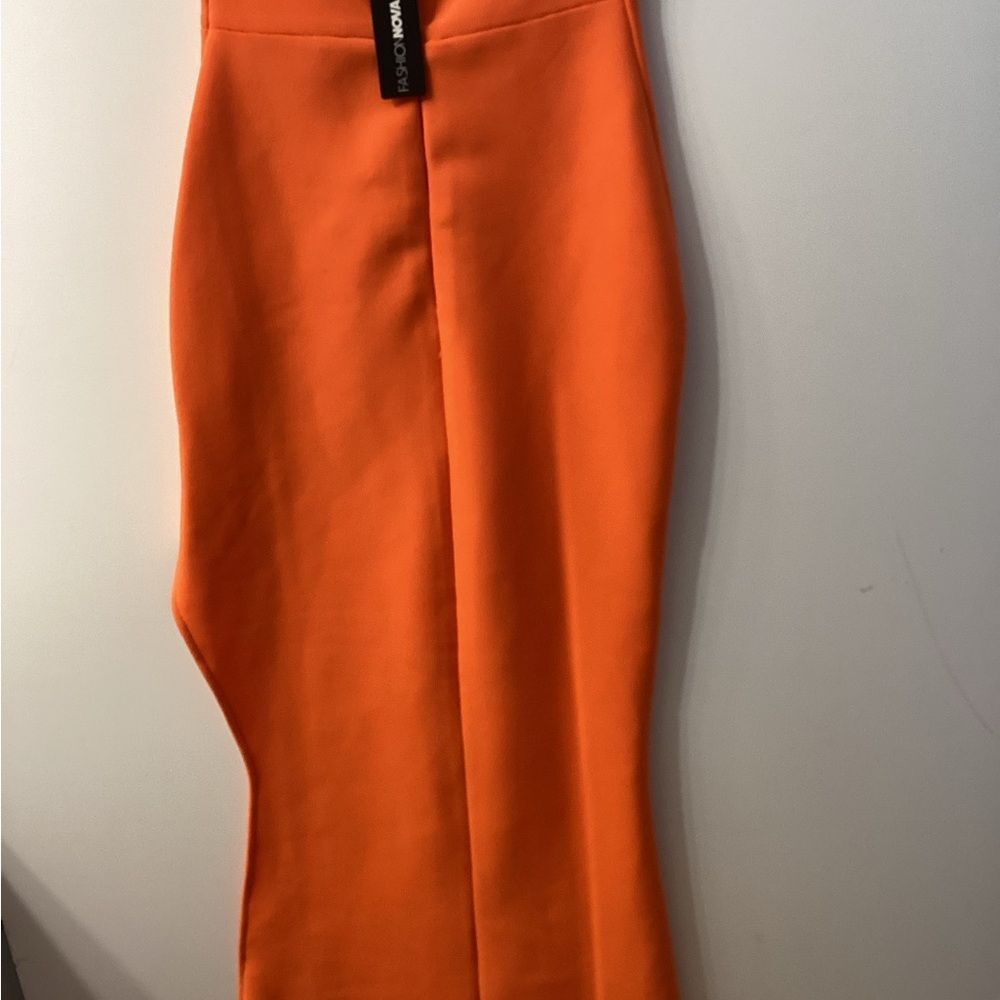 Fashion Nova‎ Sloan Orange Bandage Maxi Dress – NWT Size S - Picture 8 of 12